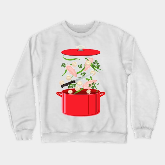 Pop Up Stew Crewneck Sweatshirt by SWON Design